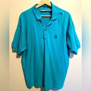 Vintage 90s Bugle Boy Company Teal Polo